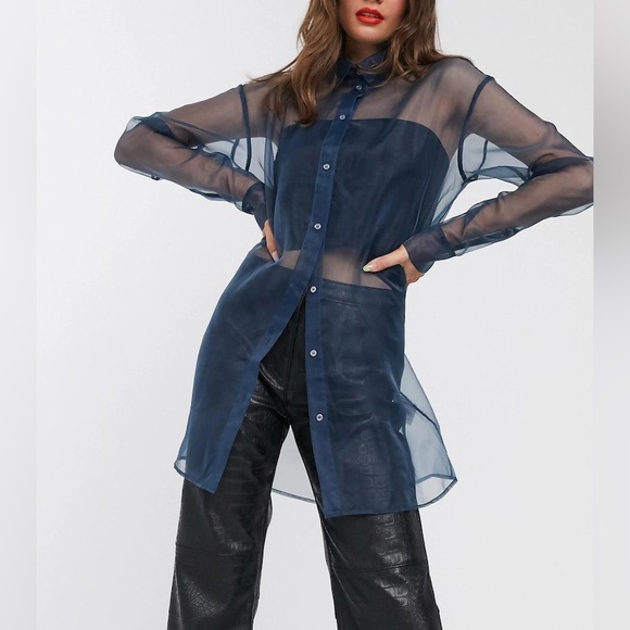 Vintage Long sheet cover up  Navy Midi Dress - Picture 4 of 14